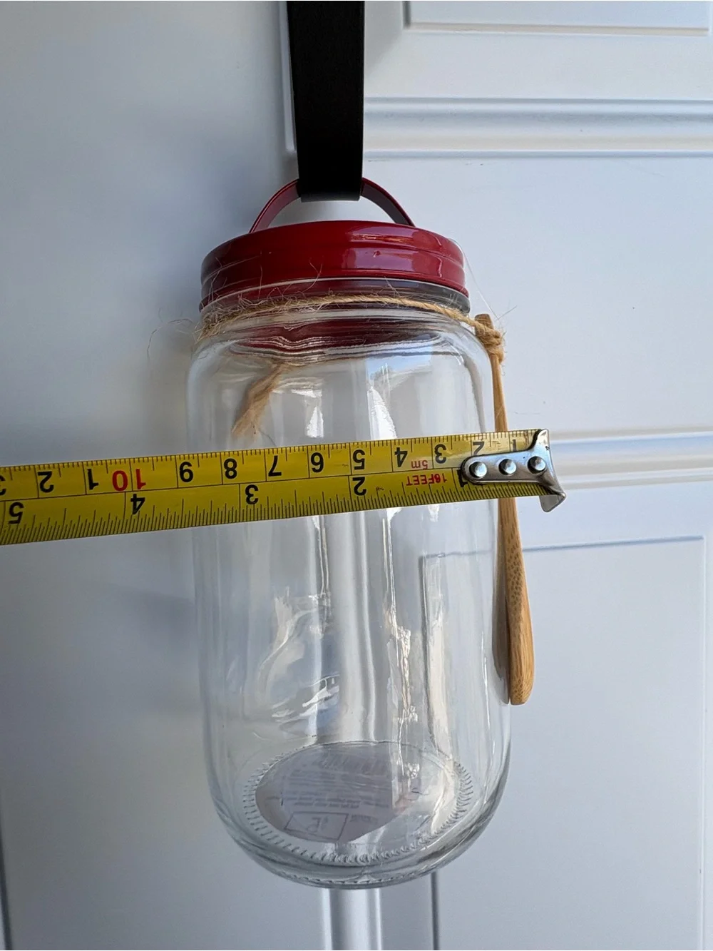 Set of 4 glass storage jars with wooden spoon form Target Bullseye